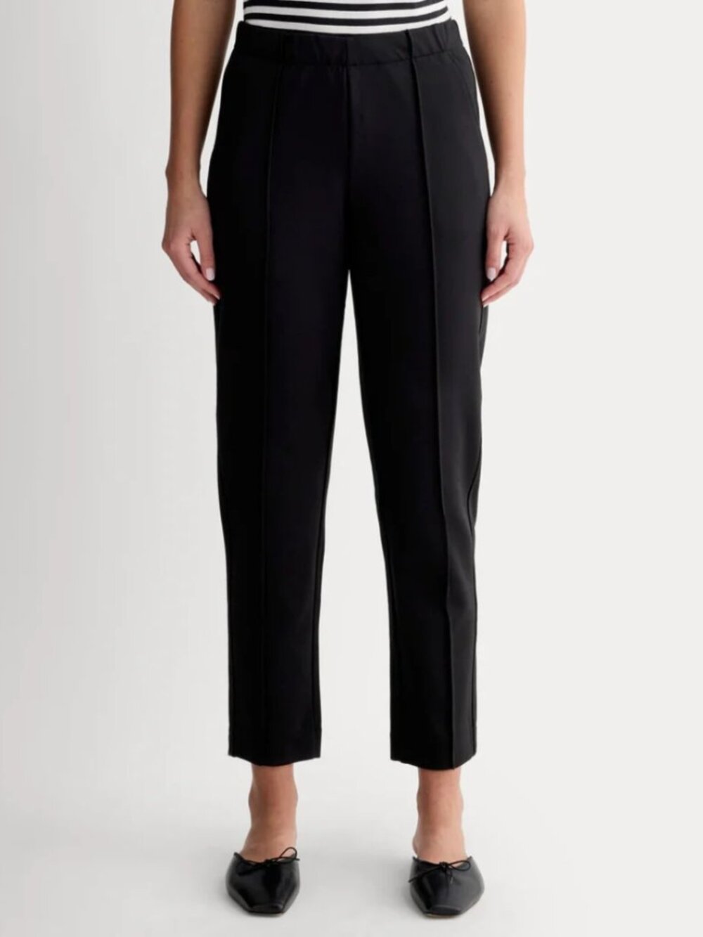 Everlane Womens Black Dream Pants Mid Rise Pull On Tailored Relaxed Womens Sz S